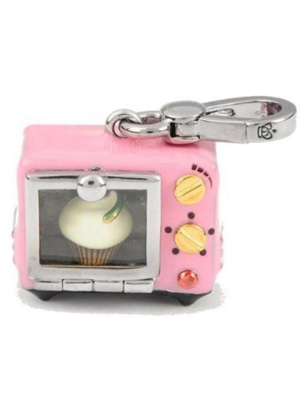 Juicy Couture Pink TV Oven Cupcake Charm Bracelet Dangle